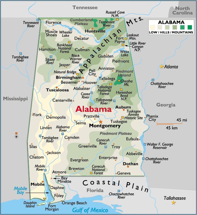 Map of Alabama