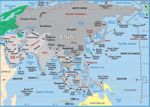 Map of Asia