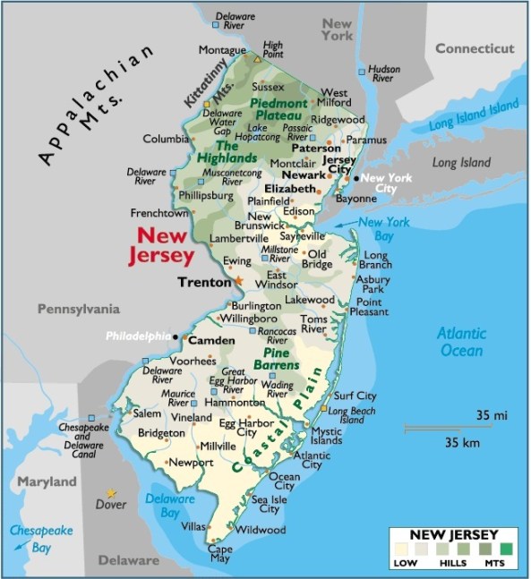 Map of New Jersey