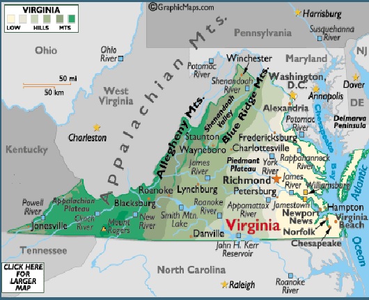 Map of Virginia