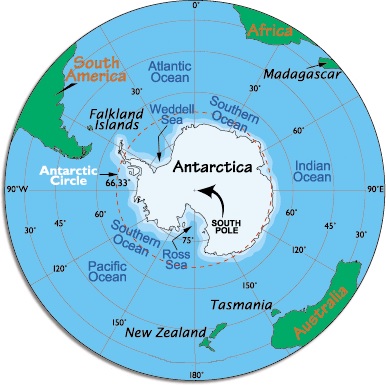 Map of Antarctica