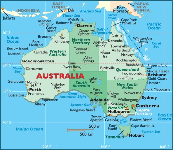 Map of Australia