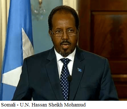 Somali -U.N. Hassan Sheikh Mohamud